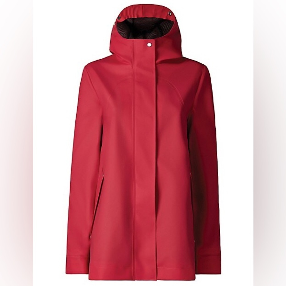 HUNTER original rubberized rain coat - military red